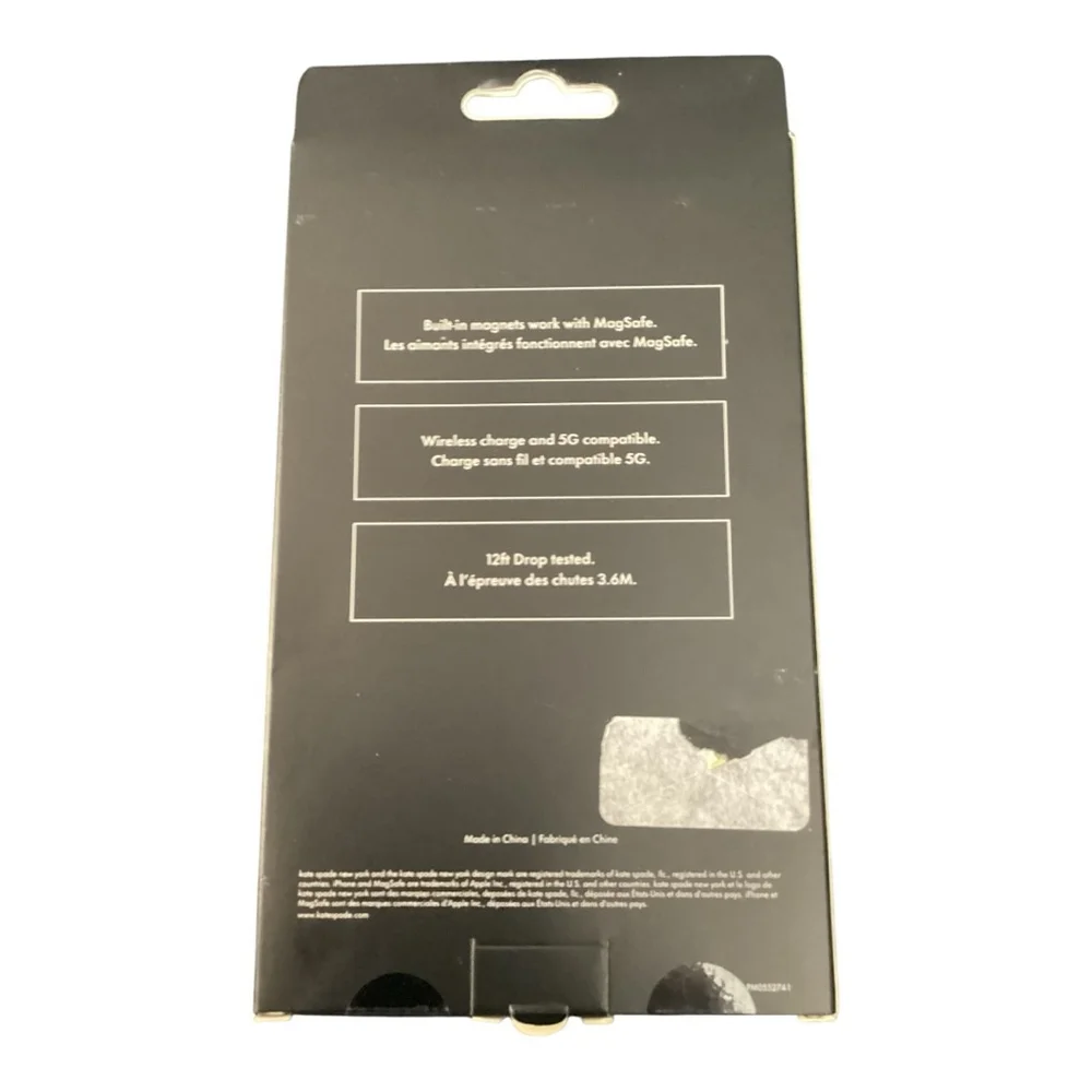 Kate Spade New York Pink Black Clear Floral iPhone 16 Case